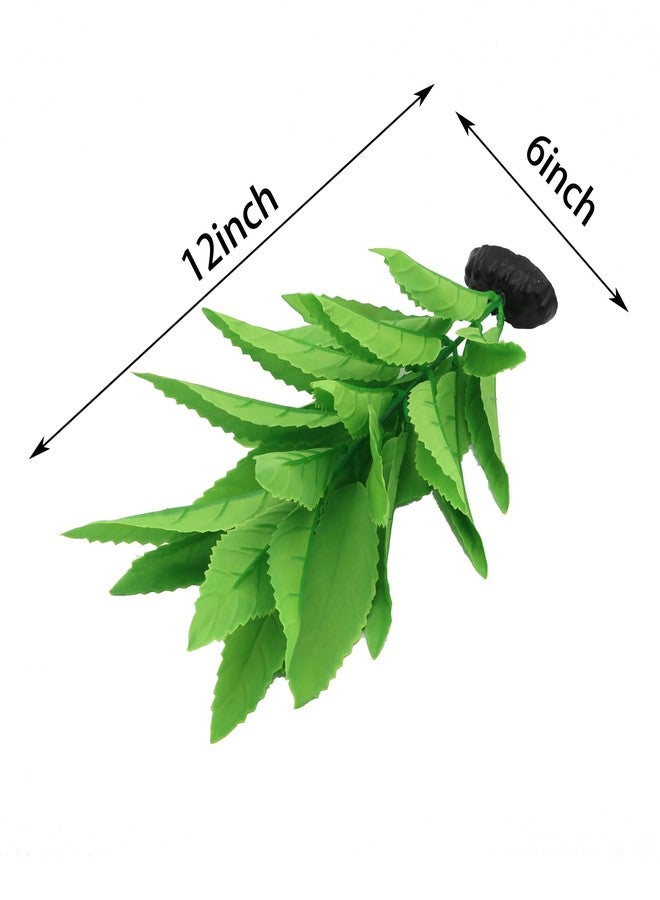 DVHEY 2-Pack 12 Inch Aquarium Silk Aquarium Plants, Artificial Plastic Plant for Small Tank, Goldfish, Fish Hides (Green A, 12 Inch) - Image 3